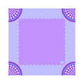 MAHJONG MAT  |  Confetti  |  33" x 33": Purple