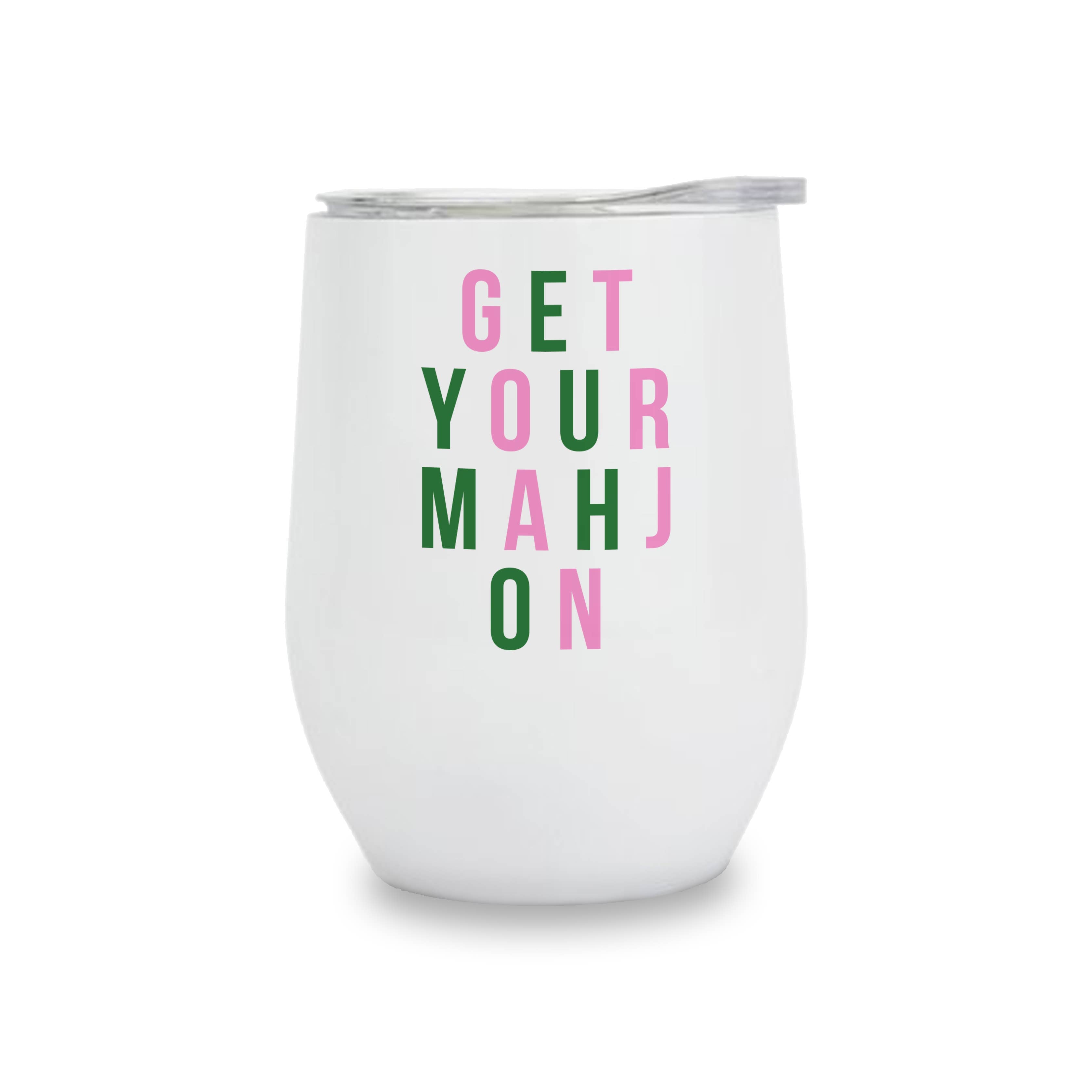 Insulated Wine Tumbler - Get Your Mahj On