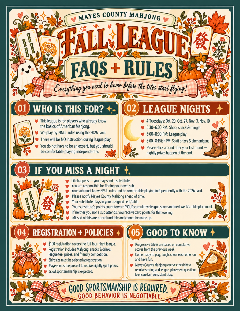 FALL MAHJONG LEAGUE 2026