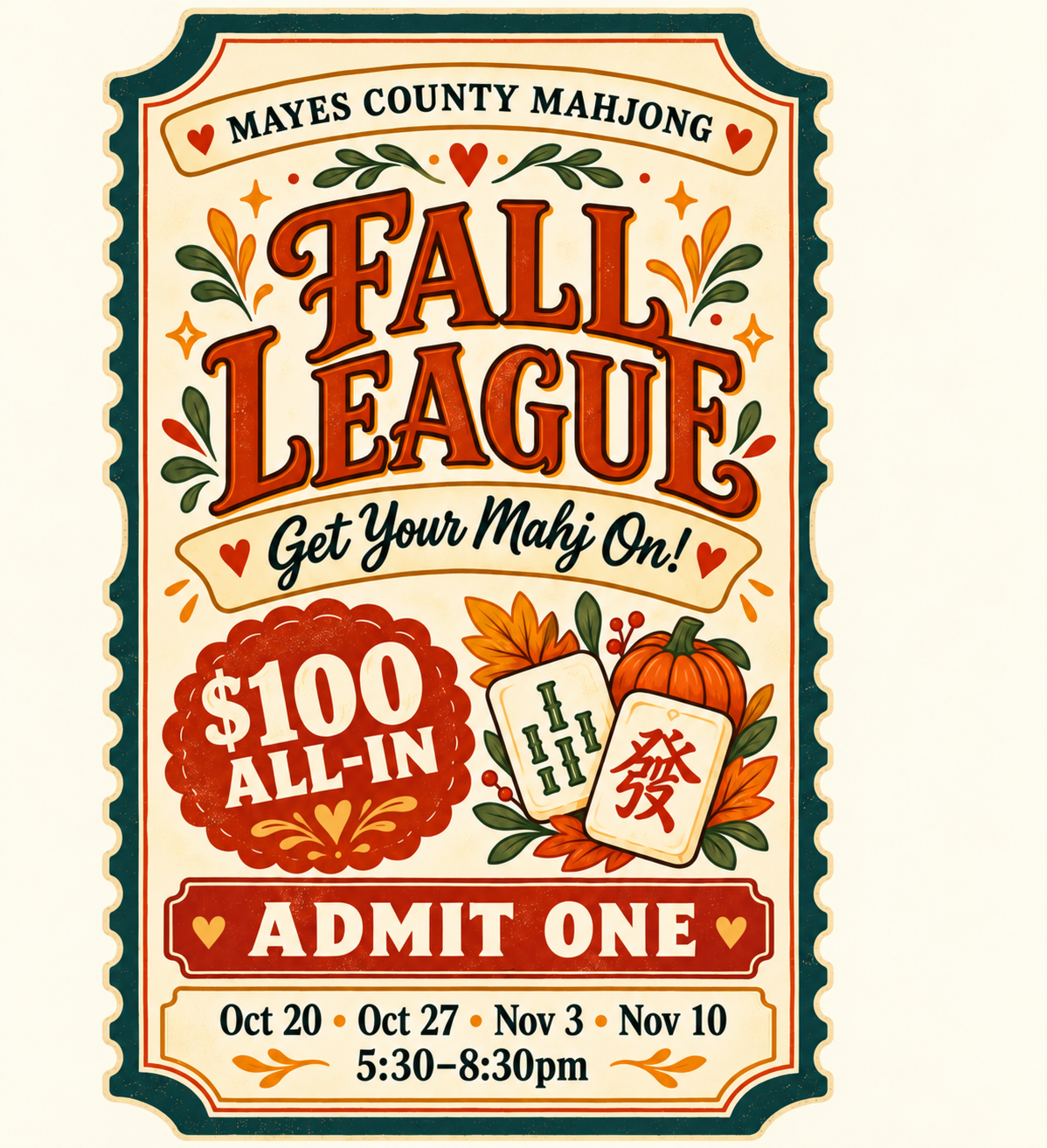 FALL MAHJONG LEAGUE 2026