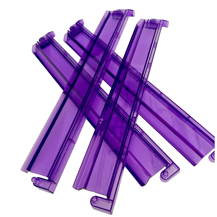 Mahjong Rack and Pusher Set of 4 - Multi Colors Blue Purple Red Green Clear: Blue