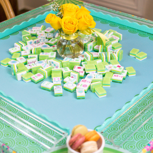 MAHJONG MAT  |  Confetti  |  33" x 33": Purple