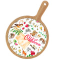 Oklahoma OK State Bamboo & Ceramic Cheese Board Rosanne Beck